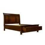 1718FNC-1* Full Platform Bed with Footboard Storage