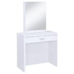HARVEY VANITY SET WITH LIFT-TOP STOOL WHITE - Image 4