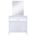 HARVEY VANITY SET WITH LIFT-TOP STOOL WHITE - Image 6