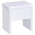 HARVEY VANITY SET WITH LIFT-TOP STOOL WHITE - Image 12