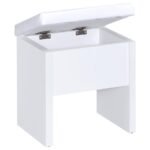 HARVEY VANITY SET WITH LIFT-TOP STOOL WHITE - Image 13