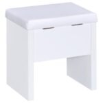 HARVEY VANITY SET WITH LIFT-TOP STOOL WHITE - Image 16