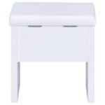 HARVEY VANITY SET WITH LIFT-TOP STOOL WHITE - Image 17