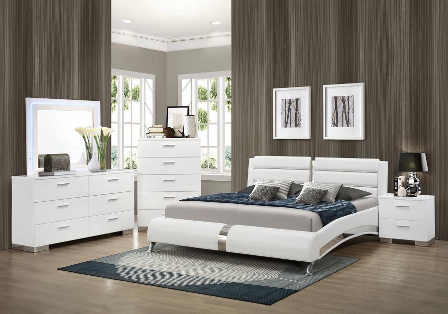 300345Q-S5L_01x900.jpg JEREMAINE 5-PIECE QUEEN BEDROOM SET WHITE - Image 1