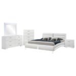JEREMAINE 5-PIECE QUEEN BEDROOM SET WHITE - Image 2