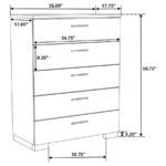JEREMAINE 5-PIECE QUEEN BEDROOM SET WHITE - Image 19