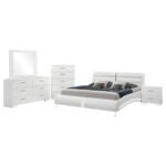 JEREMAINE 5-PIECE QUEEN BEDROOM SET WHITE - Image 2