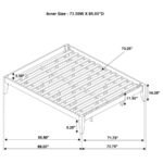 HOUNSLOW CALIFORNIA KING UNIVERSAL PLATFORM BED CAPPUCCINO - Image 8
