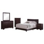 DORIAN 5-PIECE QUEEN BEDROOM SET DARK COCOA