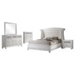 BARZINI 5-PIECE QUEEN BEDROOM SET WHITE - Image 2