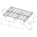 MABEL METAL FULL MATTRESS SUPPORT PLATFORM BED BLACK - Image 9