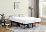 MABEL METAL EASTERN KING MATTRESS SUPPORT PLATFORM BED BLACK - Image 2