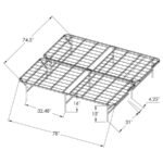 MABEL METAL EASTERN KING MATTRESS SUPPORT PLATFORM BED BLACK - Image 9