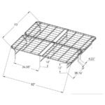 MABEL METAL CALIFORNIA KING SUPPORT PLATFORM BED BLACK - Image 9