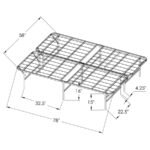 MABEL METAL QUEEN MATTRESS SUPPORT PLATFORM BED BLACK - Image 9