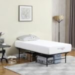 MABEL METAL TWIN MATTRESS SUPPORT PLATFORM BED BLACK - Image 2