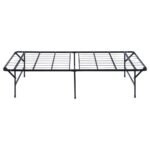 MABEL METAL TWIN MATTRESS SUPPORT PLATFORM BED BLACK - Image 4