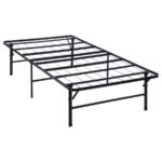 MABEL METAL TWIN MATTRESS SUPPORT PLATFORM BED BLACK
