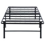 MABEL METAL TWIN MATTRESS SUPPORT PLATFORM BED BLACK - Image 5