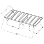 MABEL METAL TWIN MATTRESS SUPPORT PLATFORM BED BLACK - Image 9