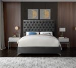 Cruz Velvet Upholstered Bed - Image 4