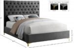 Cruz Velvet Upholstered Bed - Image 5