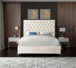 Cruz Velvet Upholstered Bed - Image 4