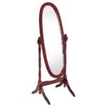 FOYET WOOD ADJUSTABLE FULL LENGTH CHEVAL MIRROR MERLOT