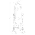 FOYET WOOD ADJUSTABLE FULL LENGTH CHEVAL MIRROR MERLOT - Image 4