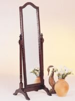 CABOT WOOD ADJUSTABLE FULL LENGTH CHEVAL MIRROR MERLOT - Image 2