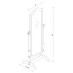 CABOT WOOD ADJUSTABLE FULL LENGTH CHEVAL MIRROR MERLOT - Image 4