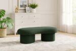 Luka Boucle Fabric Upholstered Bench - Image 2