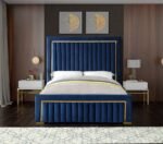Dolce Velvet Upholstered Queen Bed - Image 4