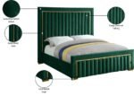 Dolce Velvet Upholstered Queen Bed - Image 6