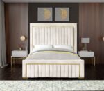 Dolce Velvet Upholstered Queen Bed - Image 4