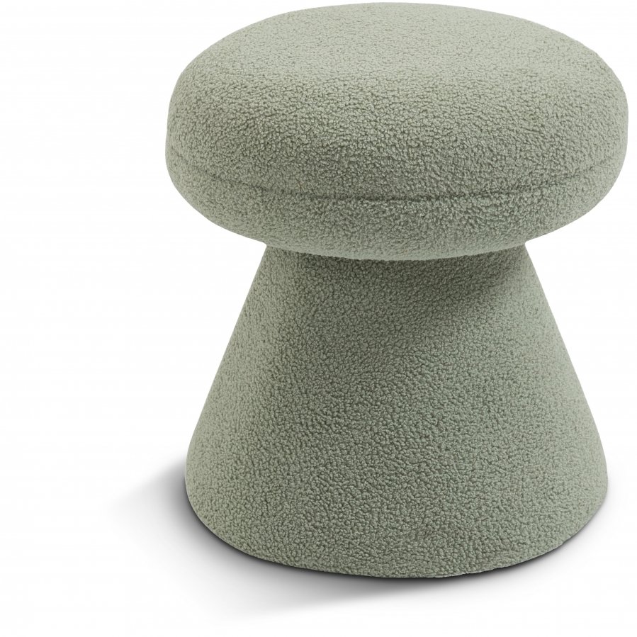 31190.jpg Drum Faux Shearling Teddy Fabric Upholstered Ottoman - Image 1