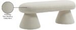 Drum Faux Shearling Teddy Fabric Upholstered Bench - Image 6