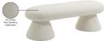 Drum Faux Shearling Teddy Fabric Upholstered Bench - Image 6