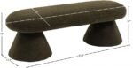 Drum Faux Shearling Teddy Fabric Upholstered Bench - Image 5