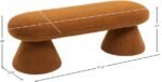 Drum Faux Shearling Teddy Fabric Upholstered Bench - Image 5