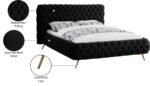 Delano Velvet Upholstered Bed - Image 6