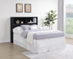 WESTPARK 49-INCH FULL BOOKCASE HEADBOARD BLACK - Image 2