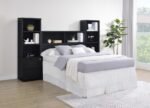 WESTPARK 49-INCH FULL BOOKCASE HEADBOARD BLACK - Image 11