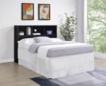 WESTPARK 49-INCH QUEEN BOOKCASE HEADBOARD BLACK - Image 2