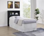 WESTPARK 49-INCH TWIN BOOKCASE HEADBOARD BLACK - Image 2