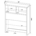 WESTPARK 49-INCH TWIN BOOKCASE HEADBOARD BLACK - Image 8