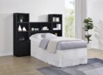 WESTPARK 49-INCH TWIN BOOKCASE HEADBOARD BLACK - Image 11
