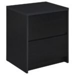 WESTPARK 2-DRAWER NIGHTSTAND LED LIGHTS AND USB BLACK