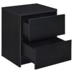 WESTPARK 2-DRAWER NIGHTSTAND LED LIGHTS AND USB BLACK - Image 4