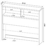 WESTPARK 49-INCH FULL BOOKCASE HEADBOARD DARK PINE - Image 8